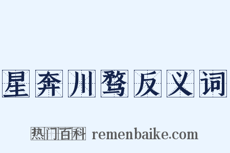 星奔川骛反义词是什么意思的图片